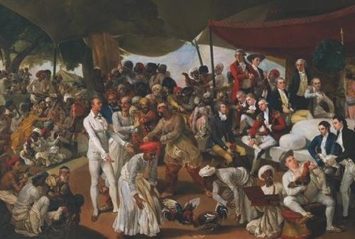 Johann Zoffany A Cockfight in Lucknow China oil painting art